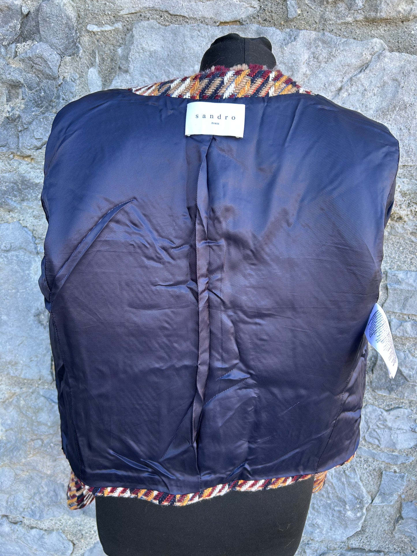MARIANNE wool blend check jacket uk 10-12