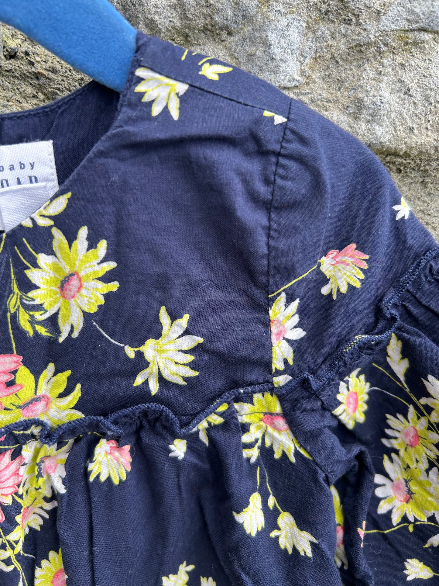 Floral navy dress  2-3y (92-98cm)