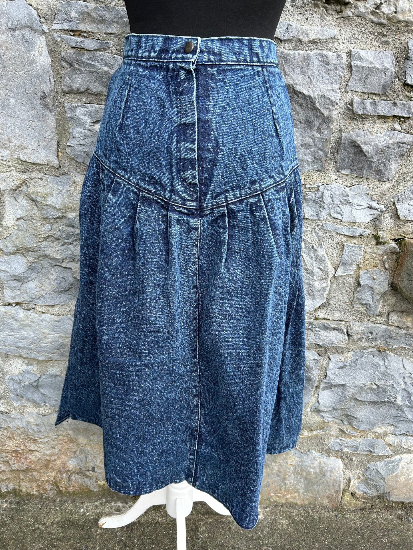 80s midi denim skirt uk 6-8