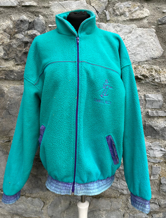 80s teal fleece M/L