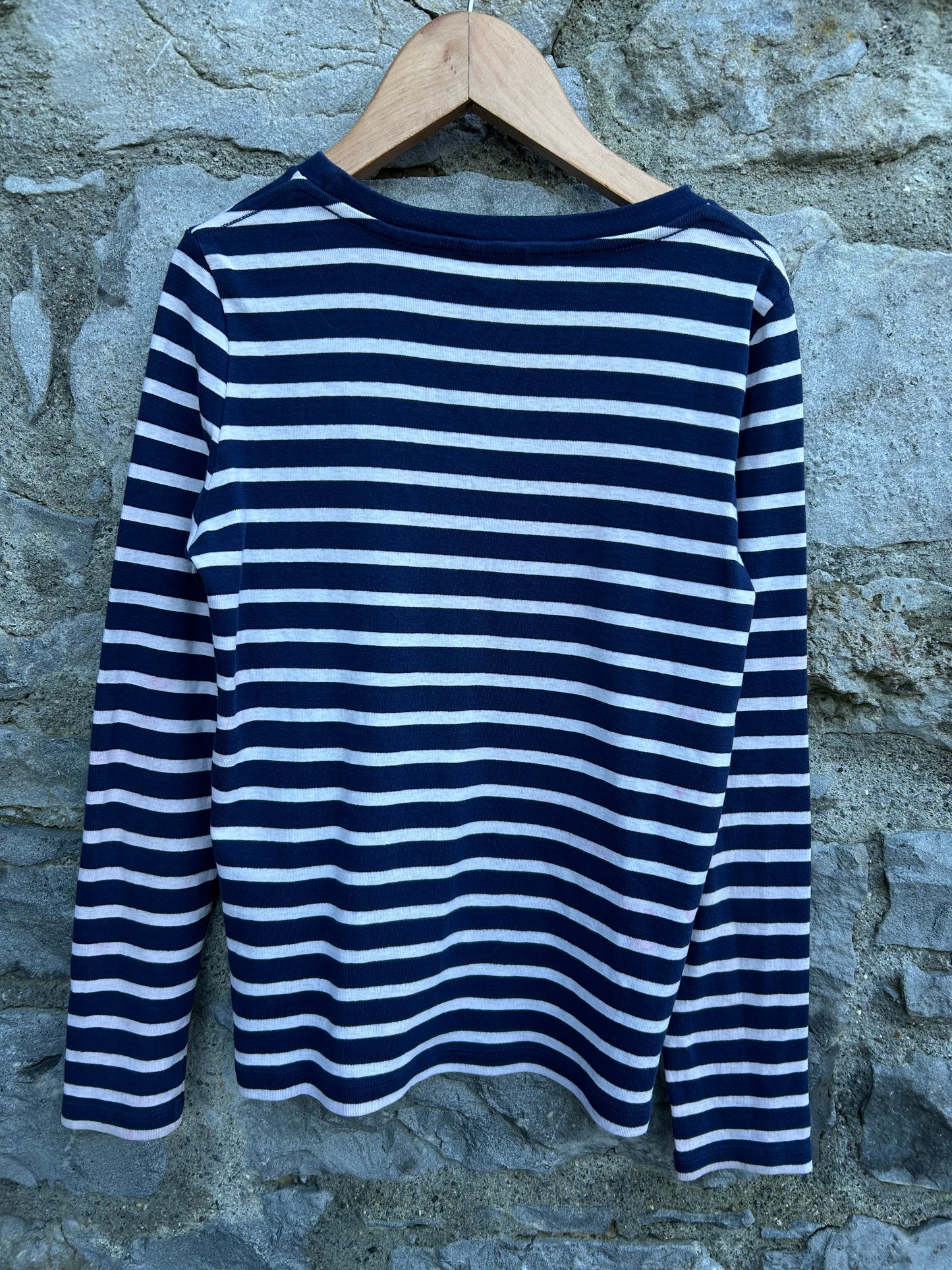 Navy&white stripy top 9-10y (134-140cm)