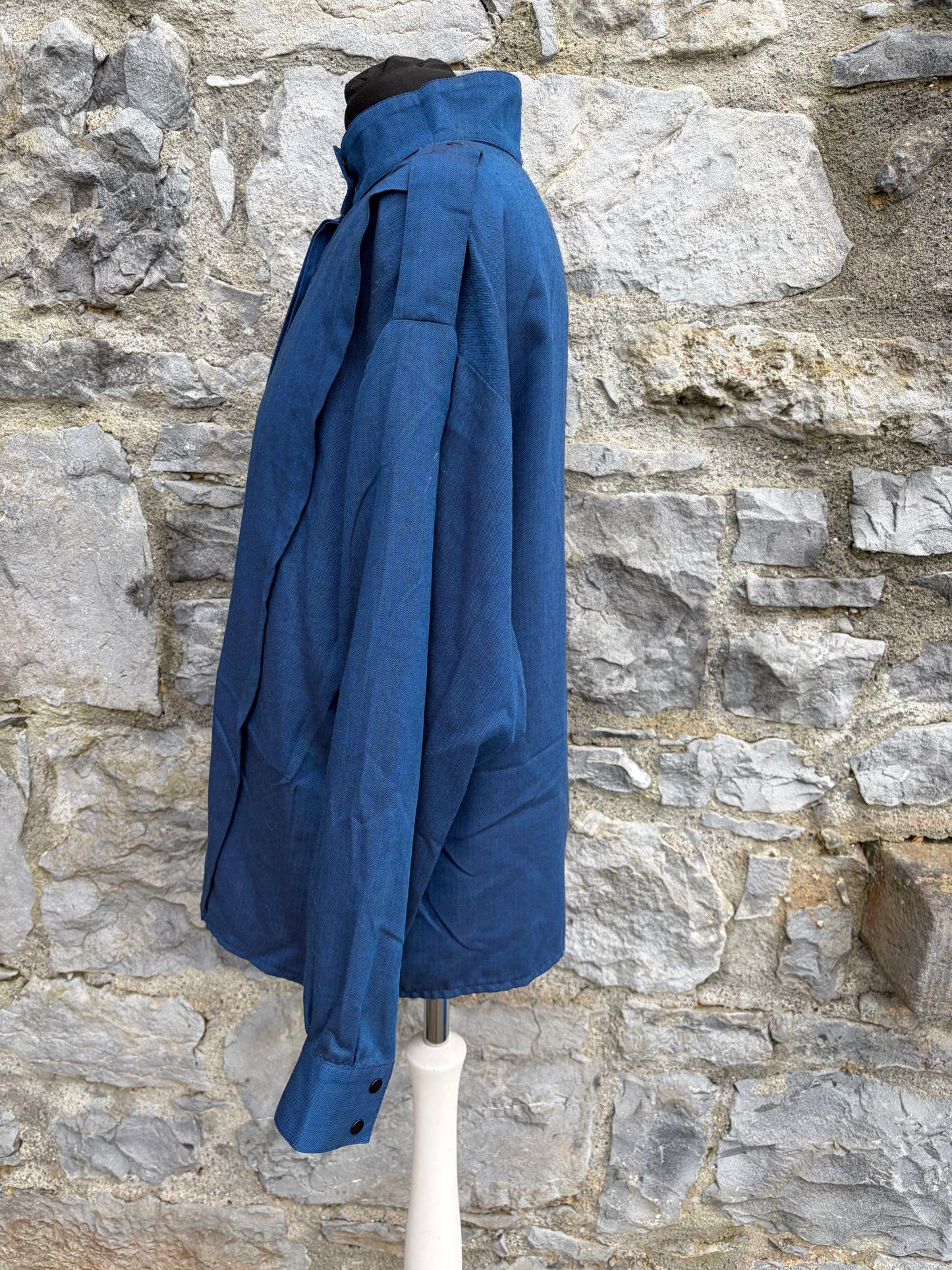 90s blue shirt uk 14