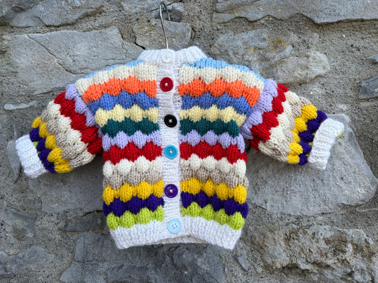 Colourful bubble knit cardigan  3m (62cm)