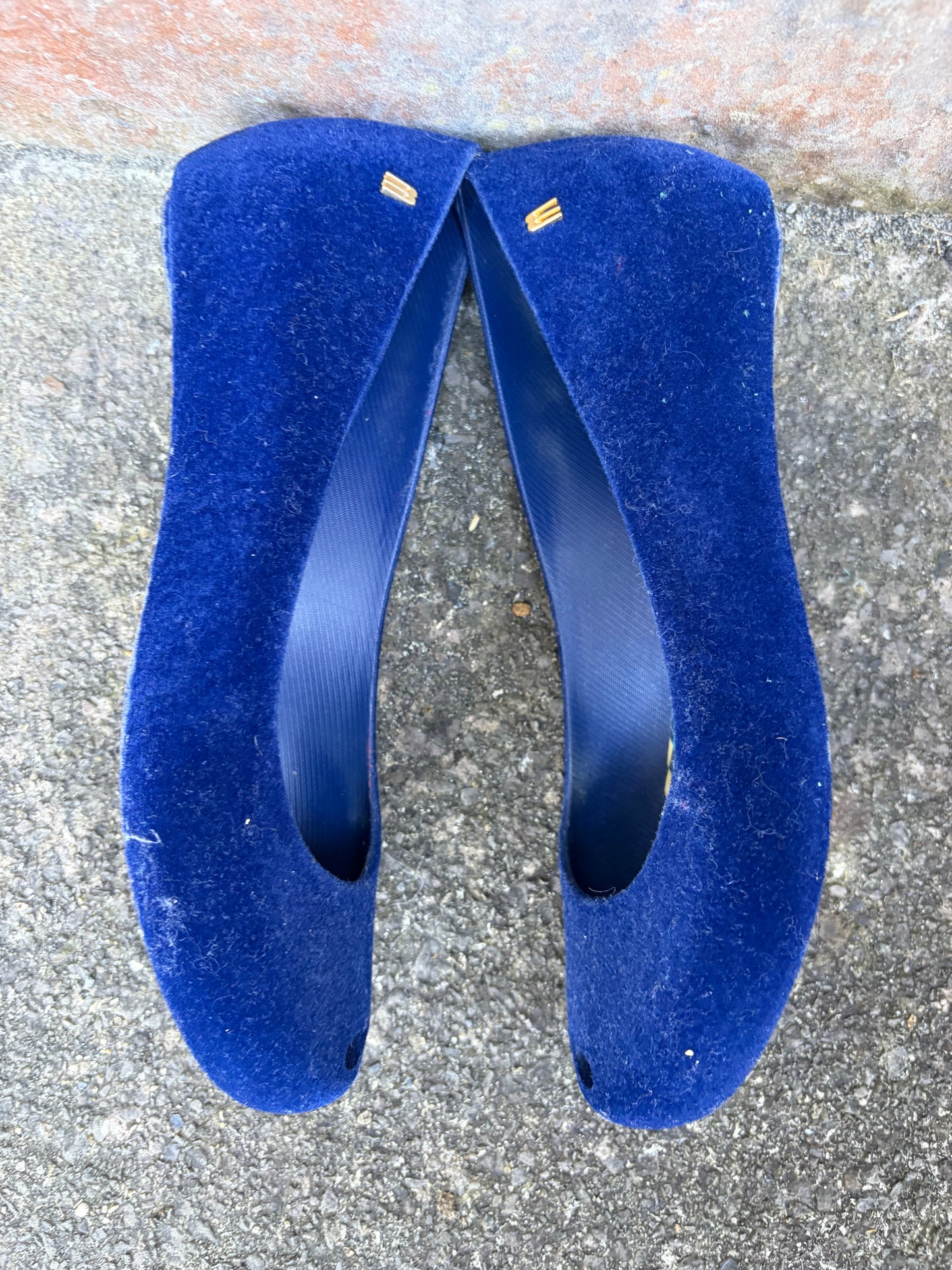 Melissa Ultragirl Blue Flocked pumps  uk 6 (eu 39)