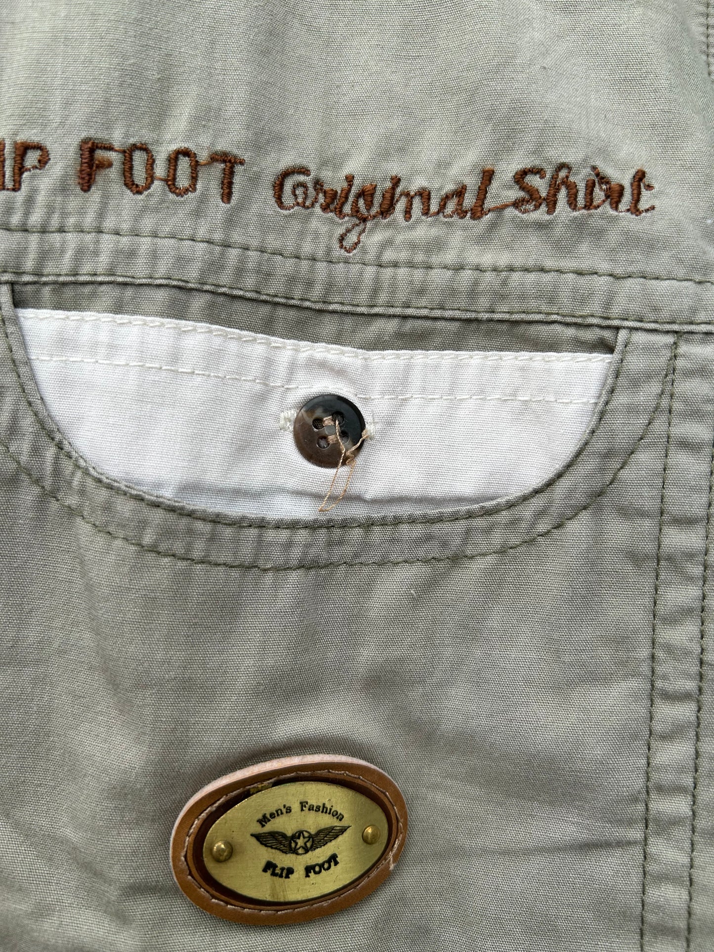 90s Flip Foot khaki shirt  11-12y (146-152cm)