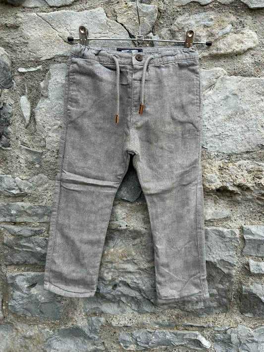 Grey tweed pants 2-3y (92-98cm)