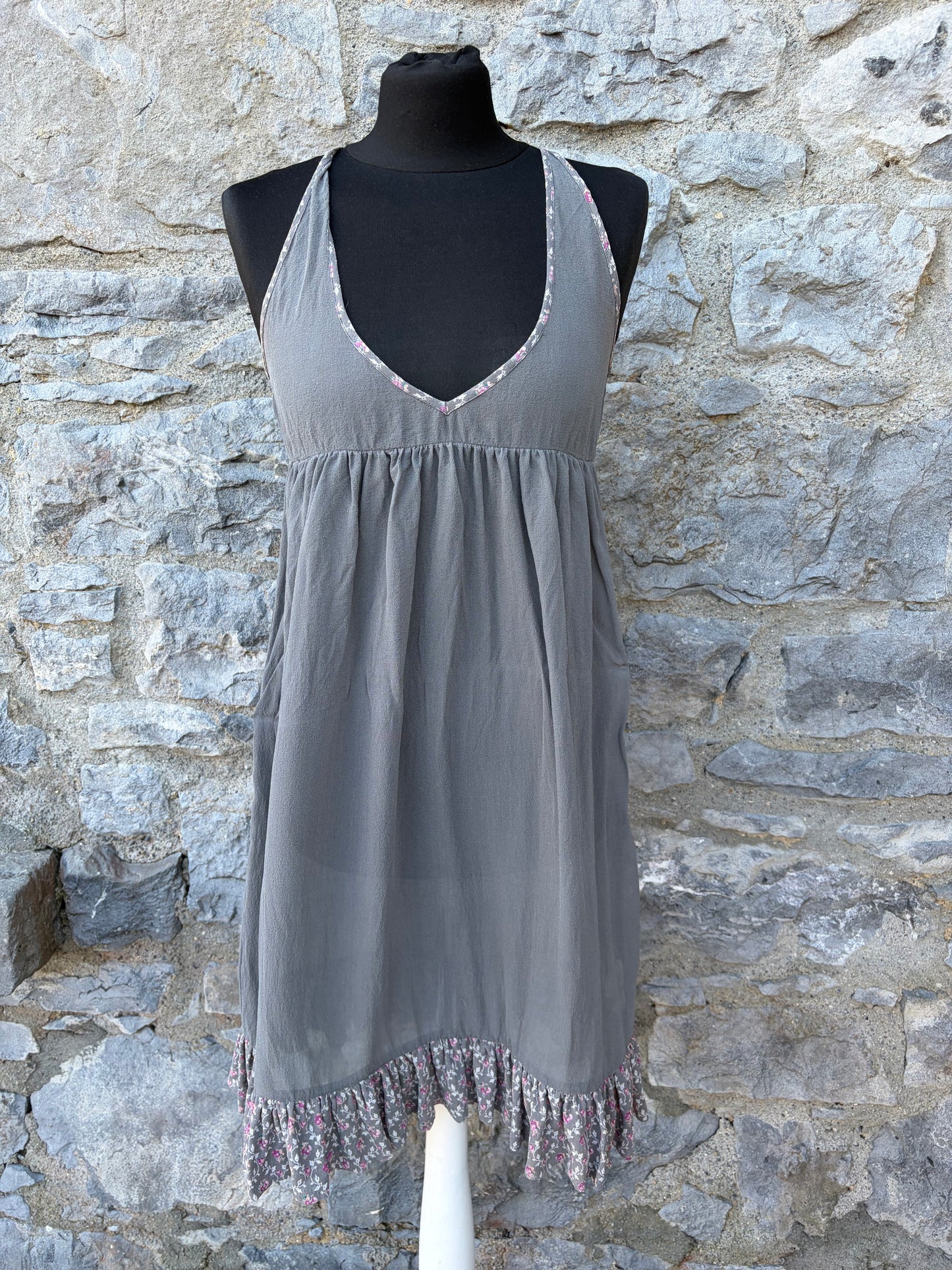 Brown silk dress uk 8-10