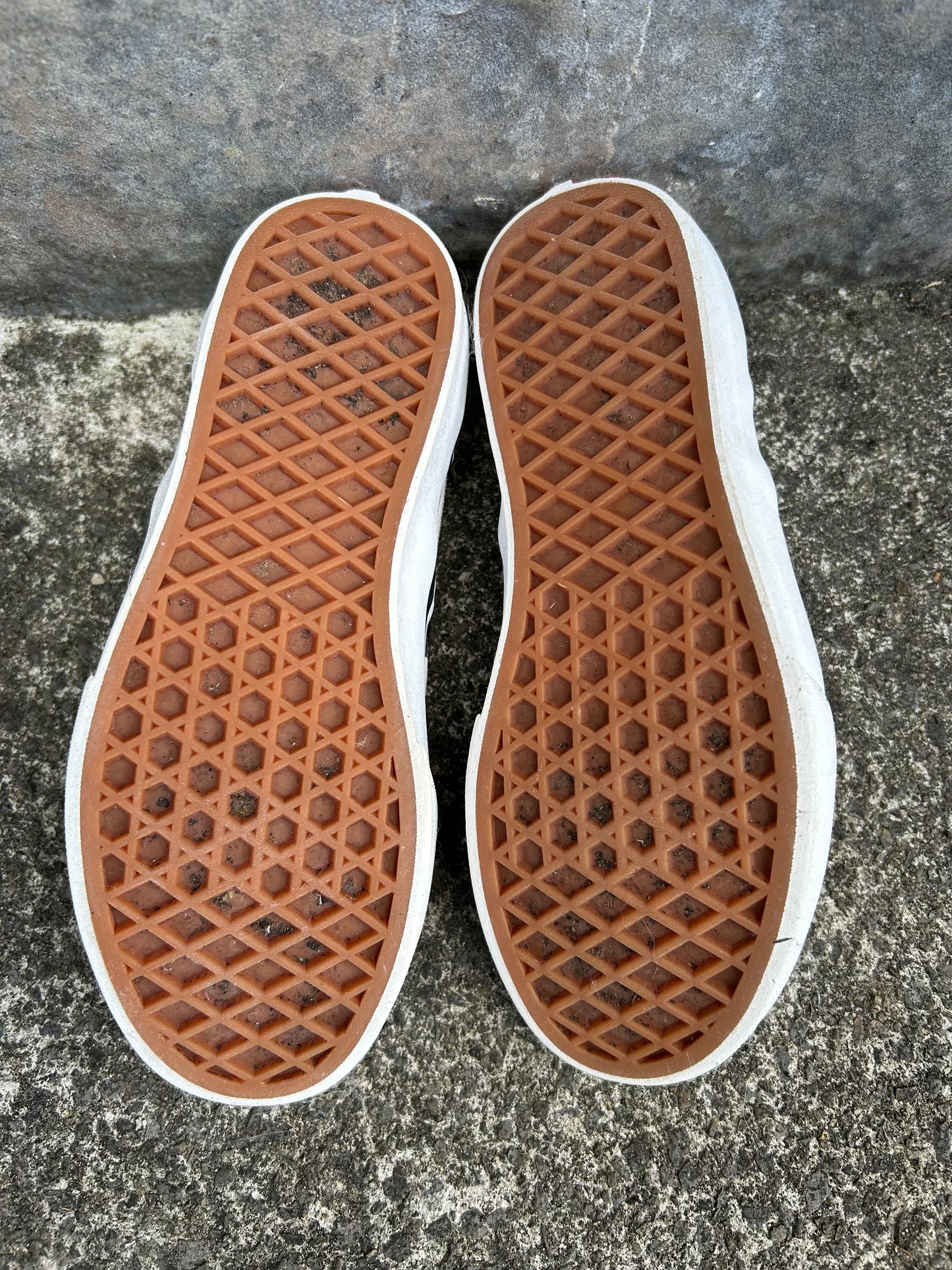 Black&off white Checker slip ons   uk 1.5 (eu 34)