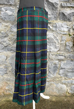 Load image into Gallery viewer, 90s green check skirt uk 12-14
