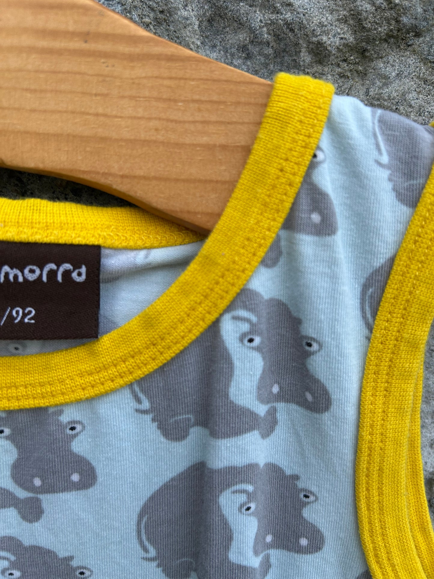 Hippos blue tank top  18-24m (86-92cm)
