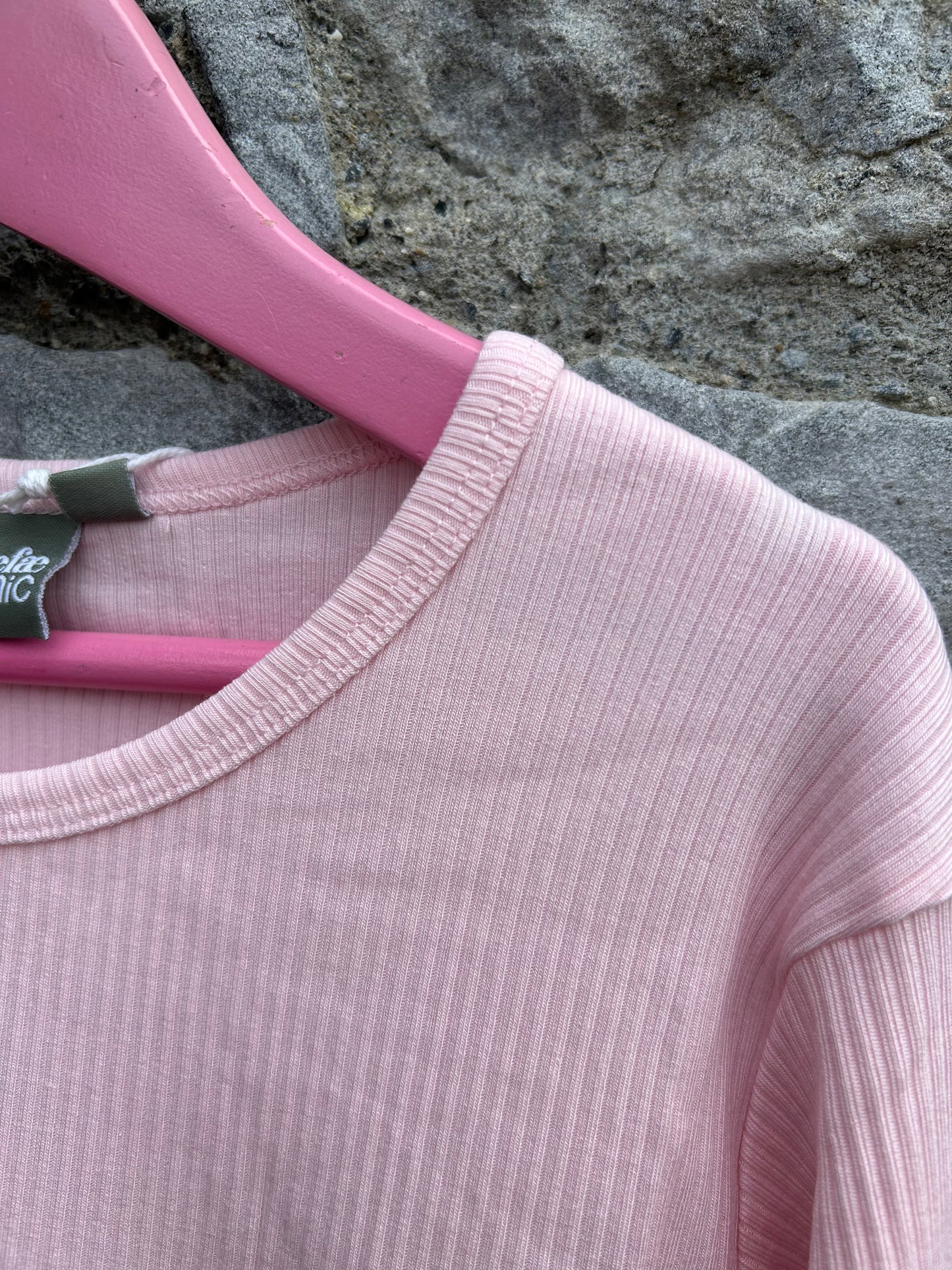 Baby Pink ribbed top  8-9y (128-134cm)