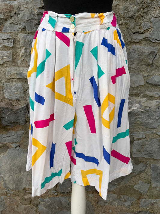 80s colourful geometric culottes uk 8-10