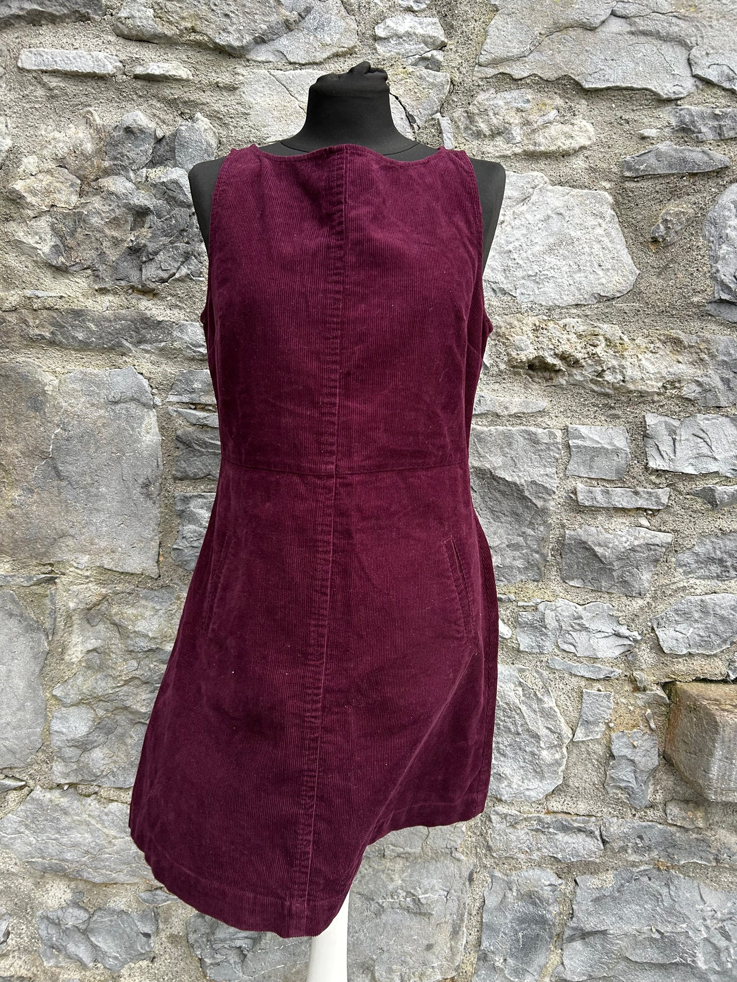 Maroon cord pinafore uk 12