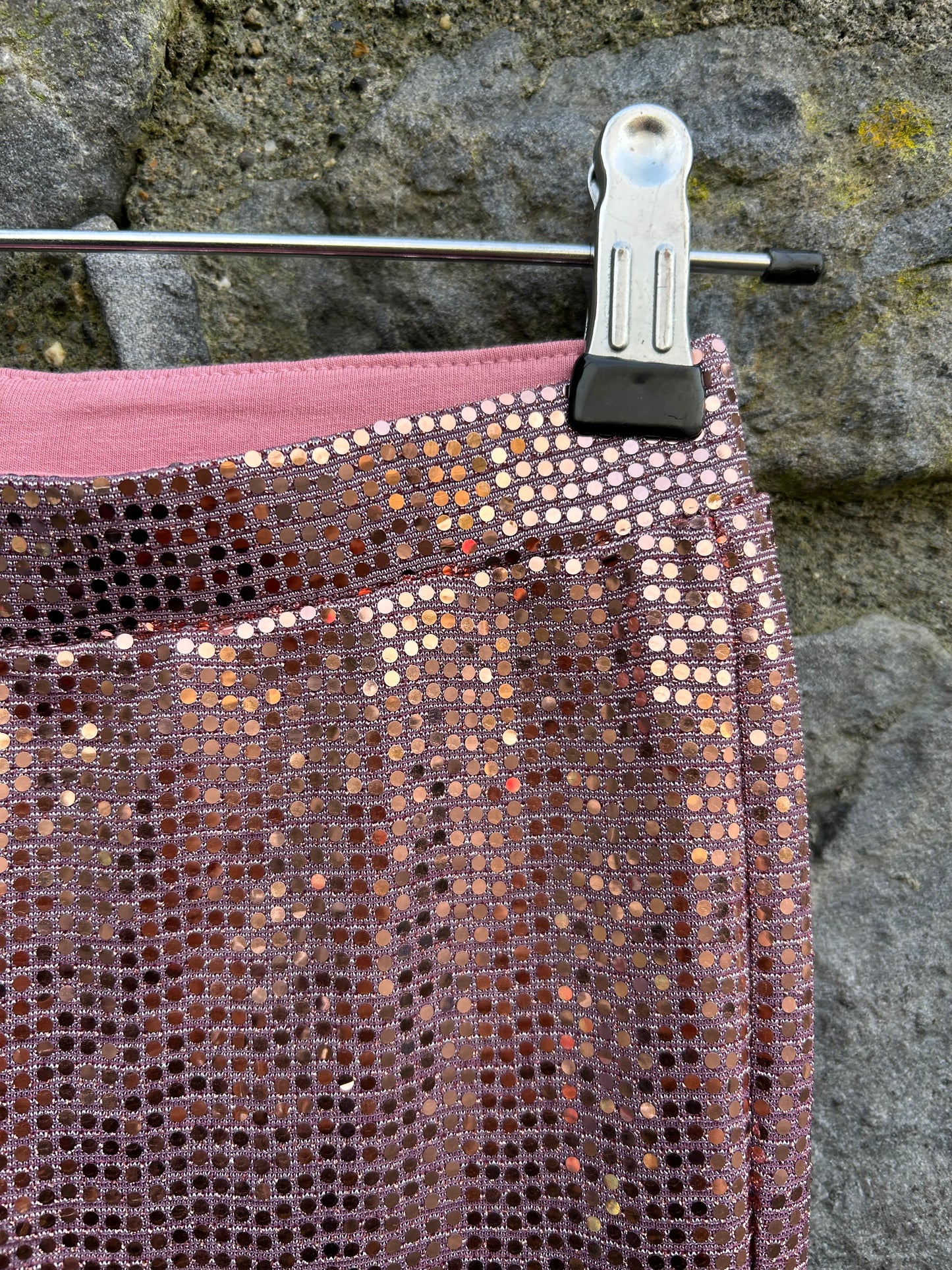 Pink sparkly leggings 7-8y (122-128cm)
