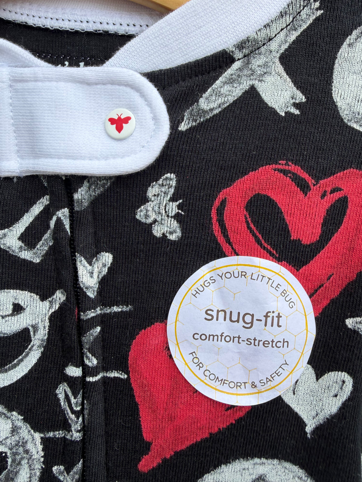 XO Doodles print snug fit onesie  12m (80cm)