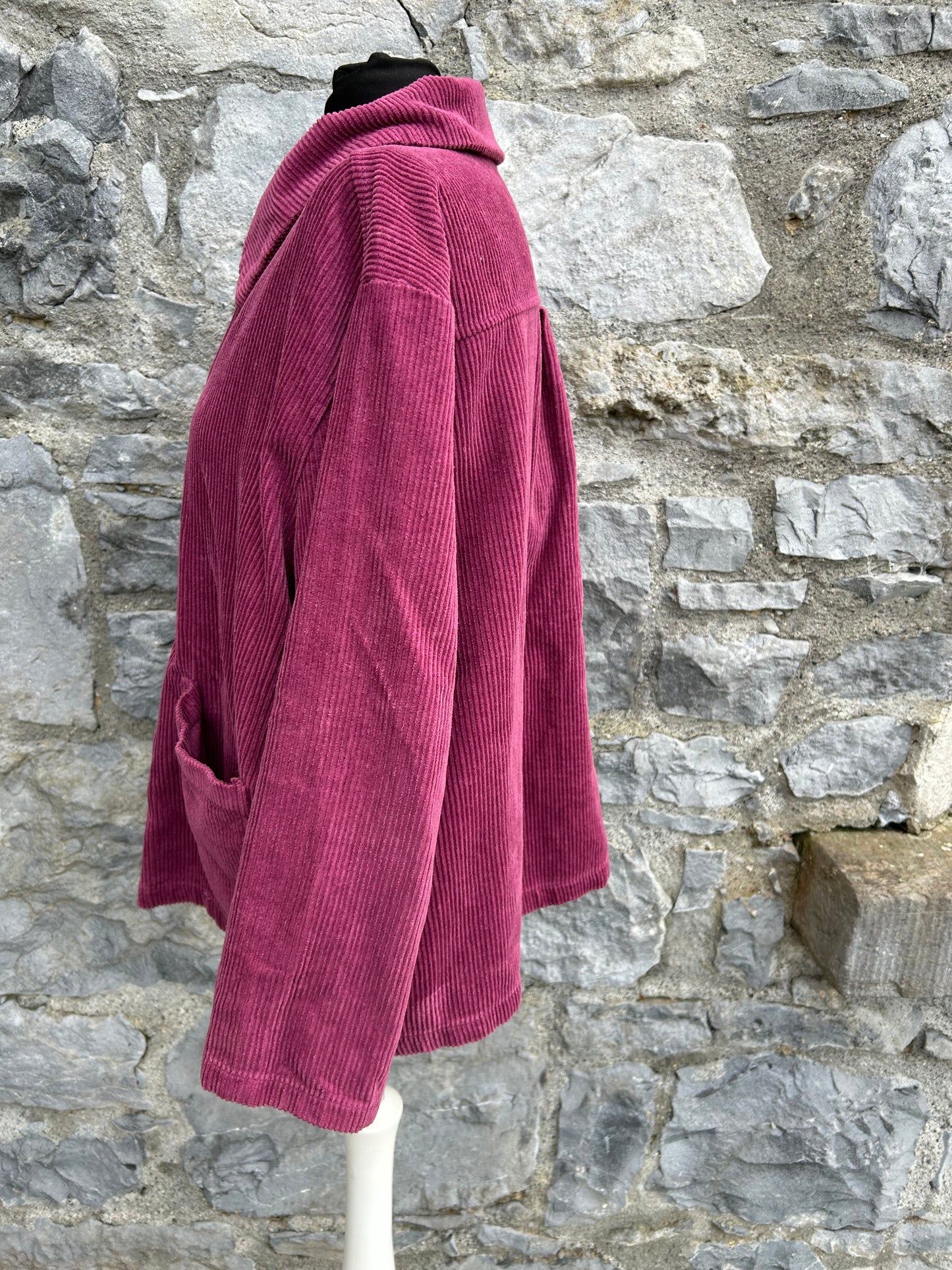 Maroon cord overshirt uk 10-12