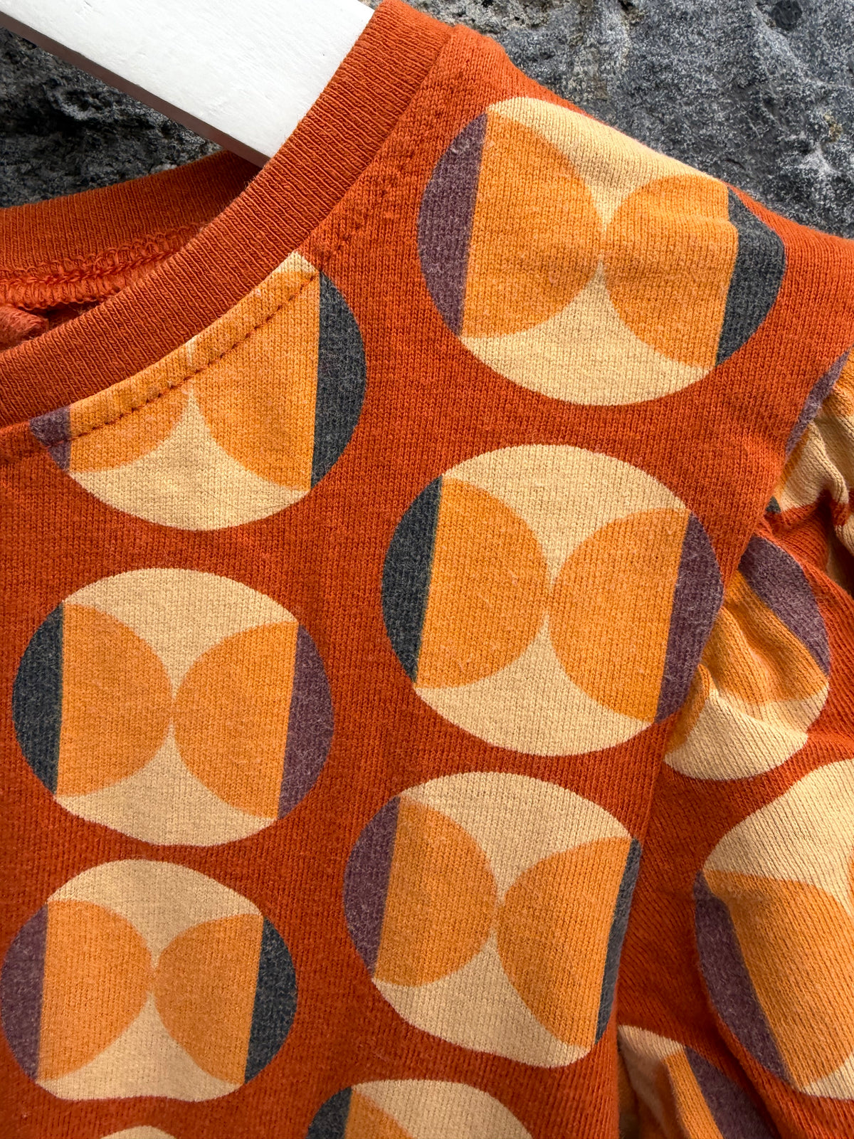Orange geometric dress  5-6y (110-116cm)