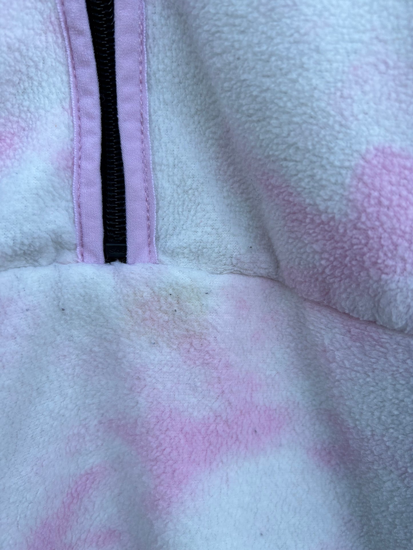 Pink tie-dye cropped fleece 9-10y (134-140cm)