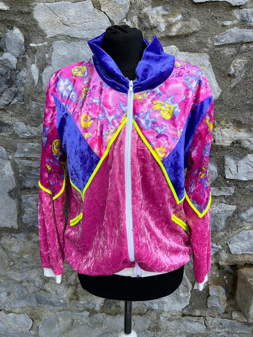 90s pink velvet sport jacket uk 14