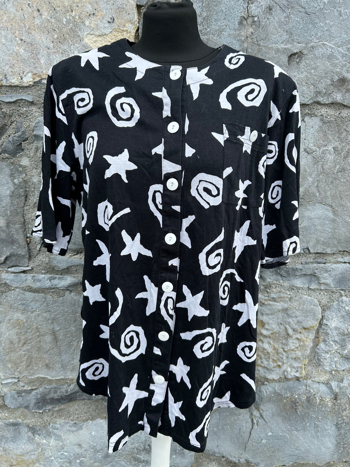 90s stars black shirt uk 14-16