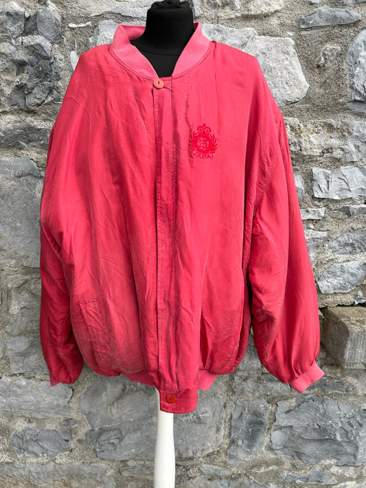 80s red bomber jacket XL