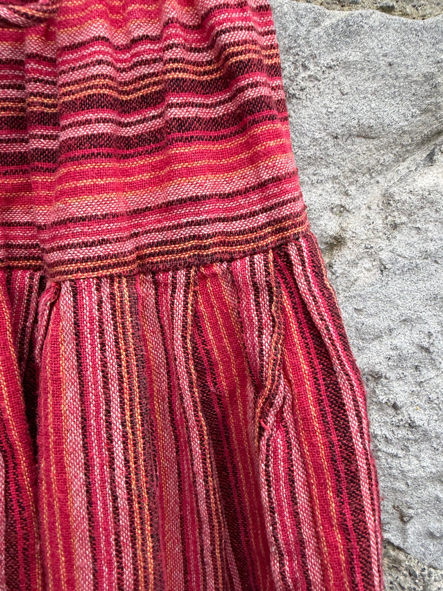 Maroon stripy baggy pants  9m (74cm)