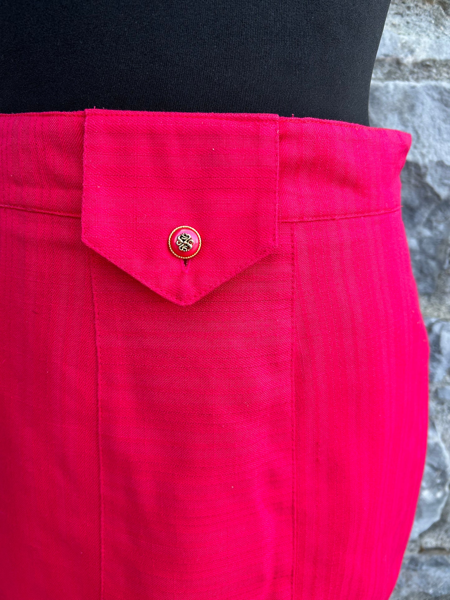 80s red skirt uk 10