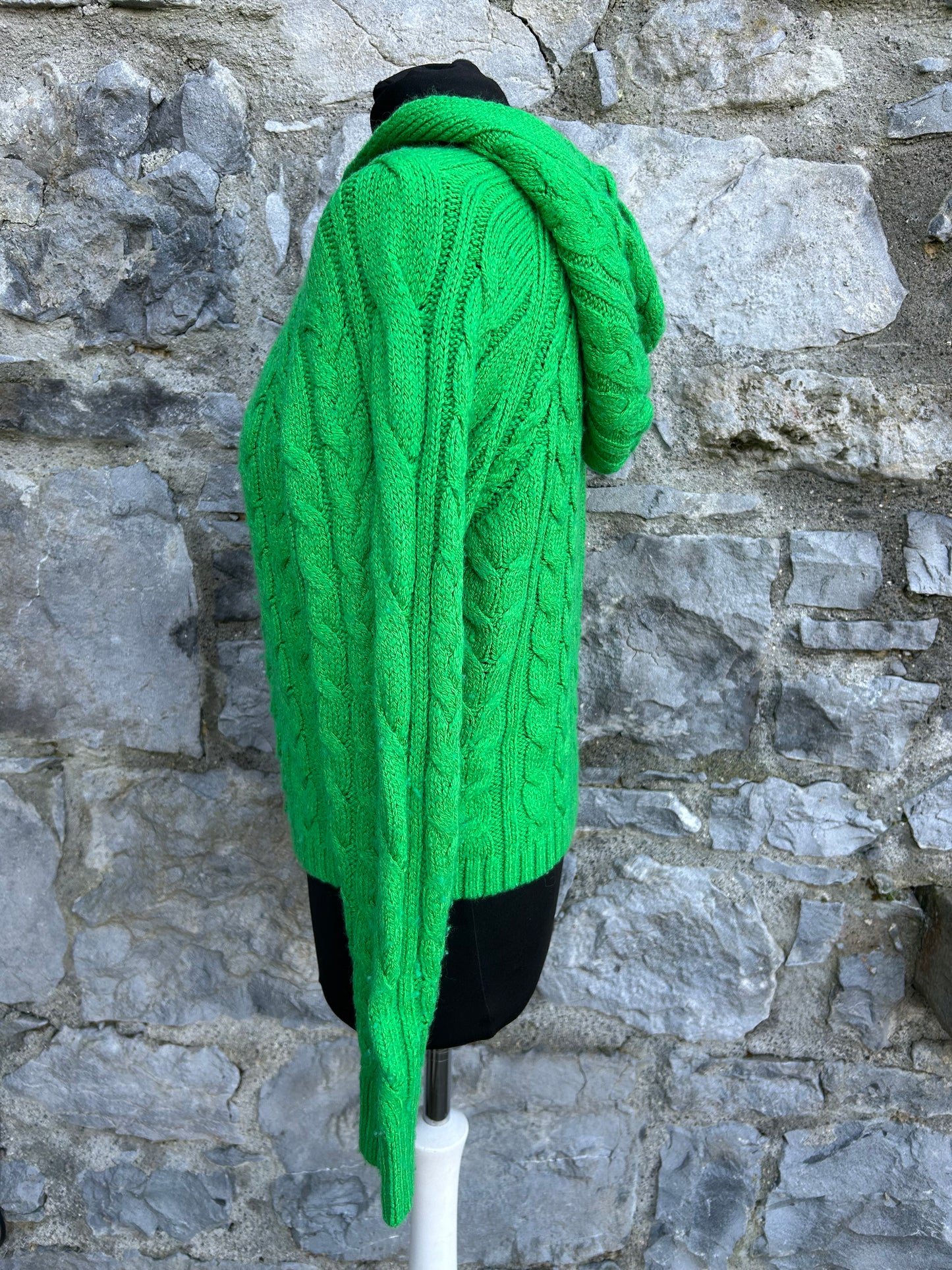 Green hooded cardigan uk 8-10