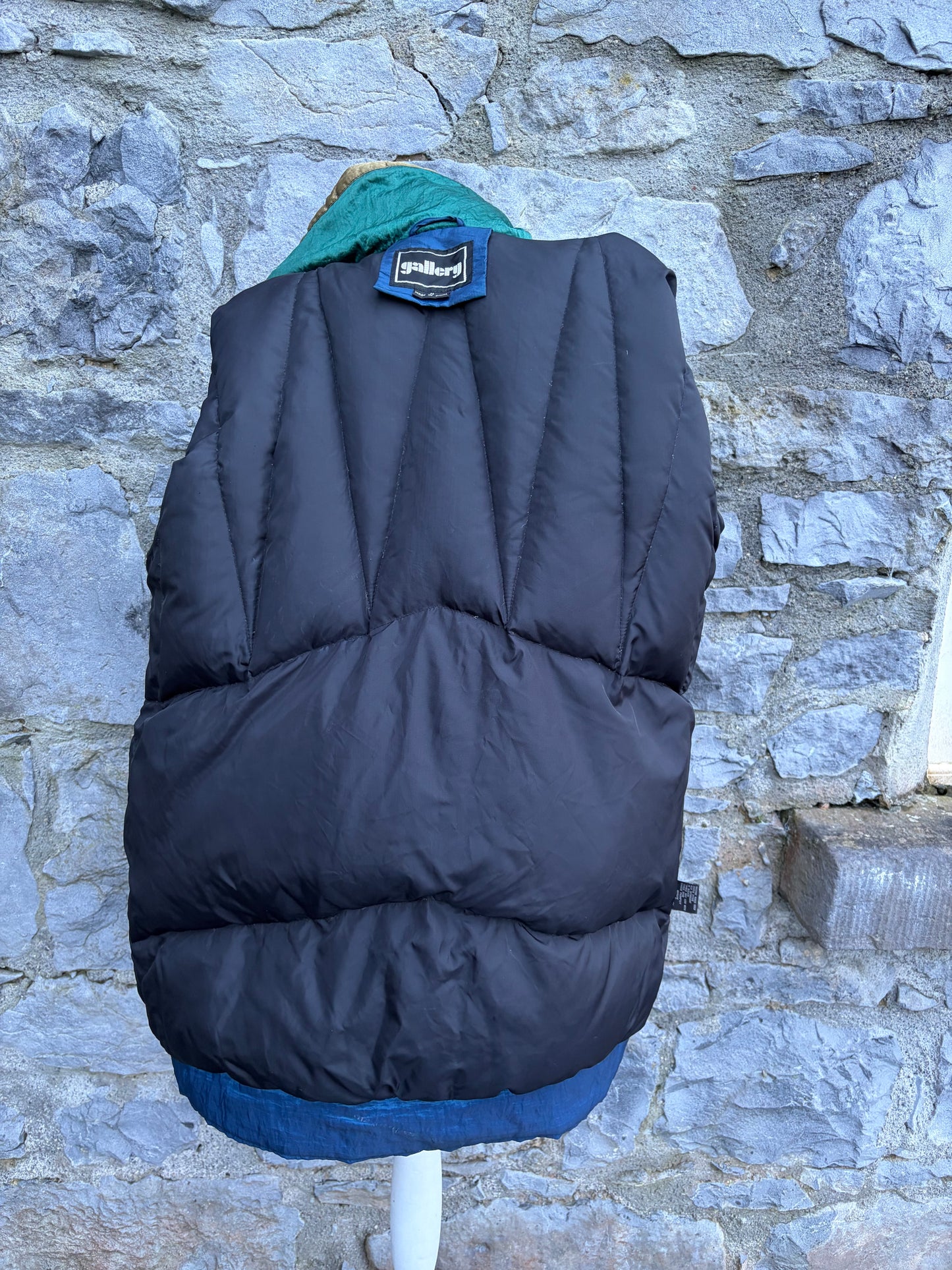 80s teal&gold winter jacket uk 12-14