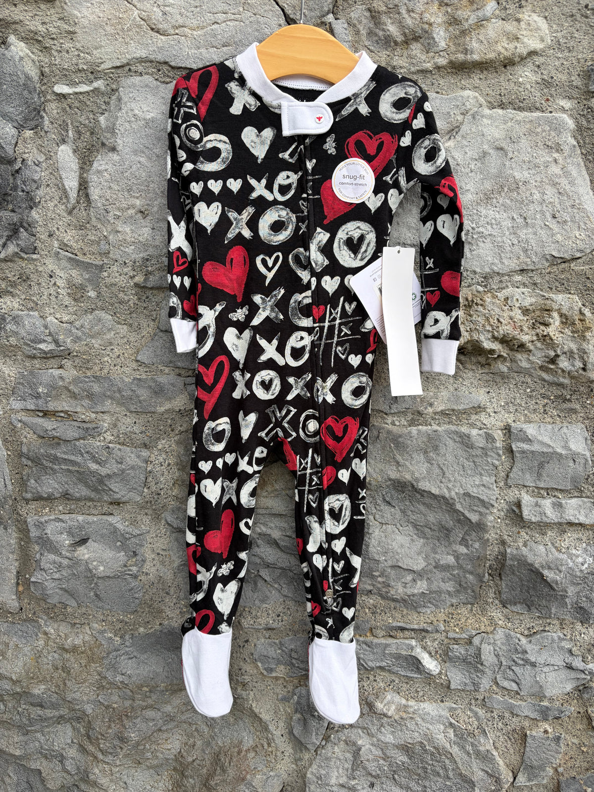 XO Doodles print snug fit onesie  12m (80cm)