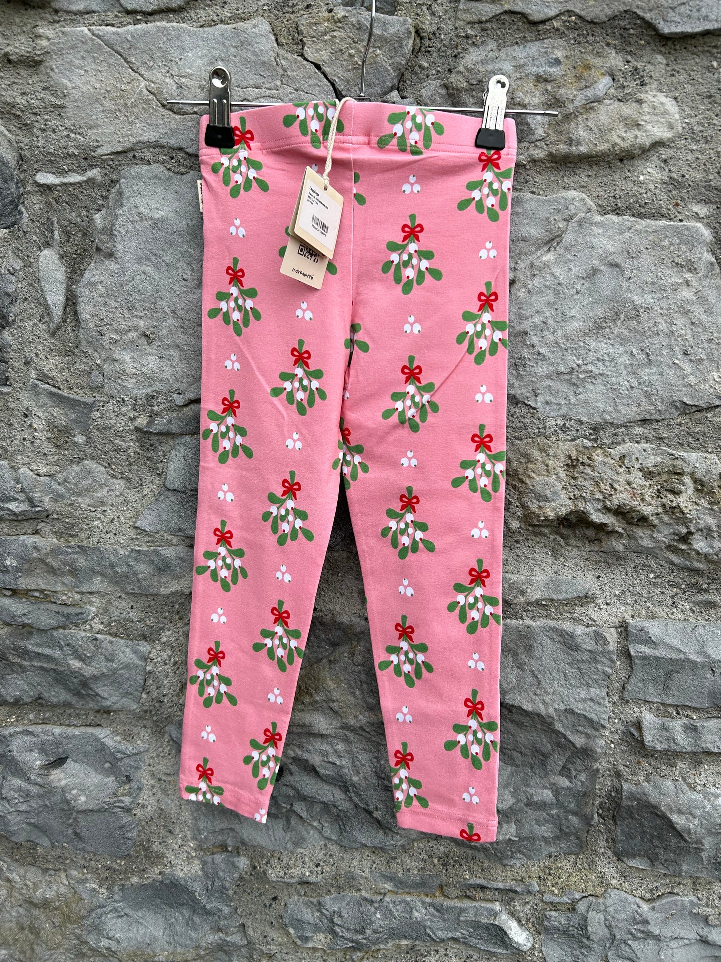 Mistletoe pink leggings  3-4y (98-104cm)