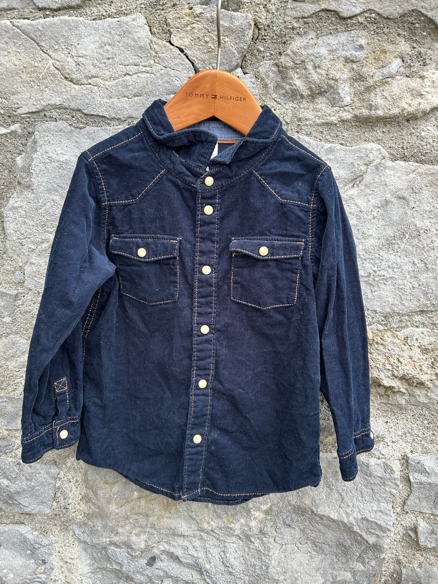 Navy cord shirt   18-24m (86-92cm)