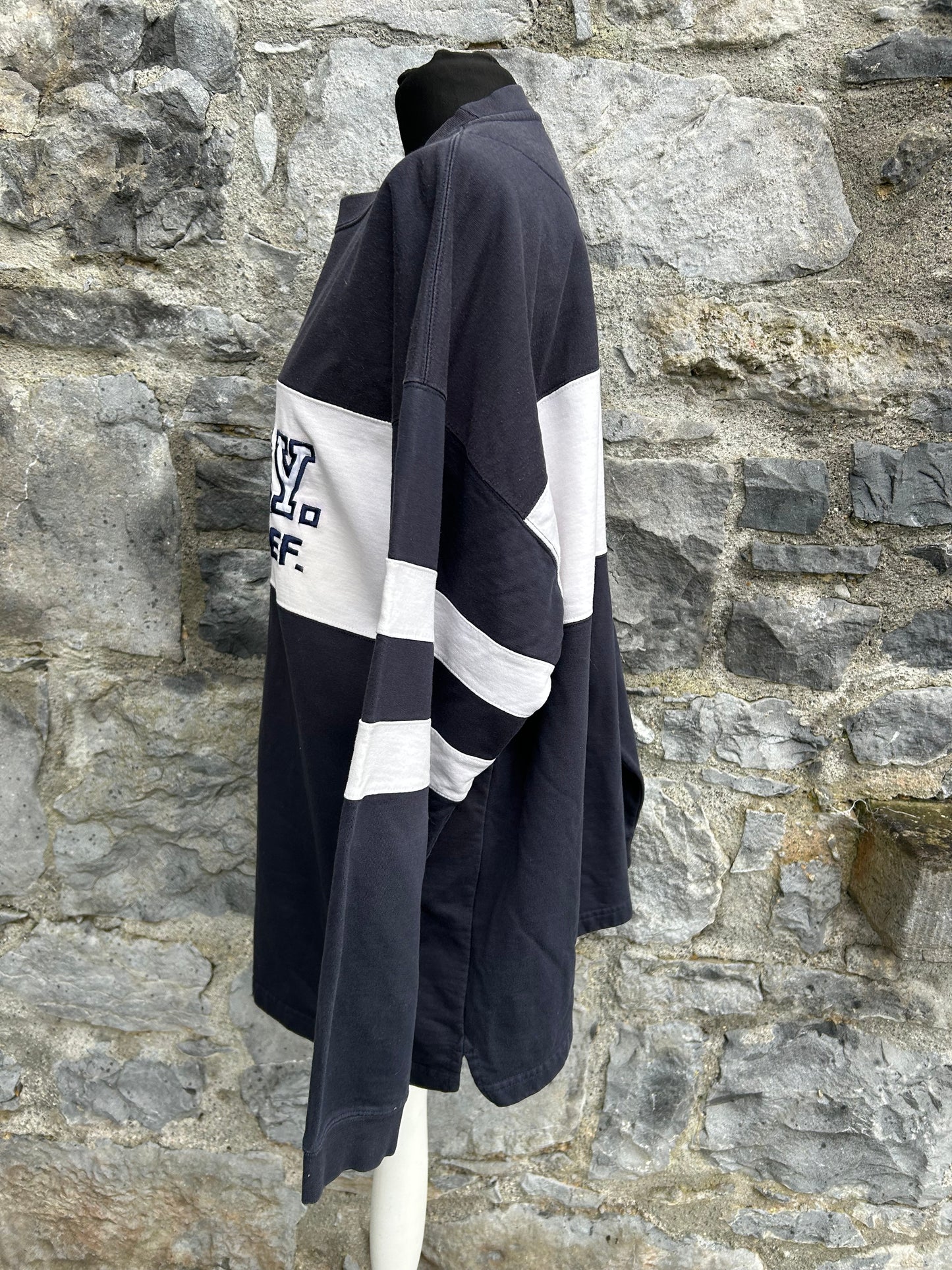 90s Black&white sweatshirt Large