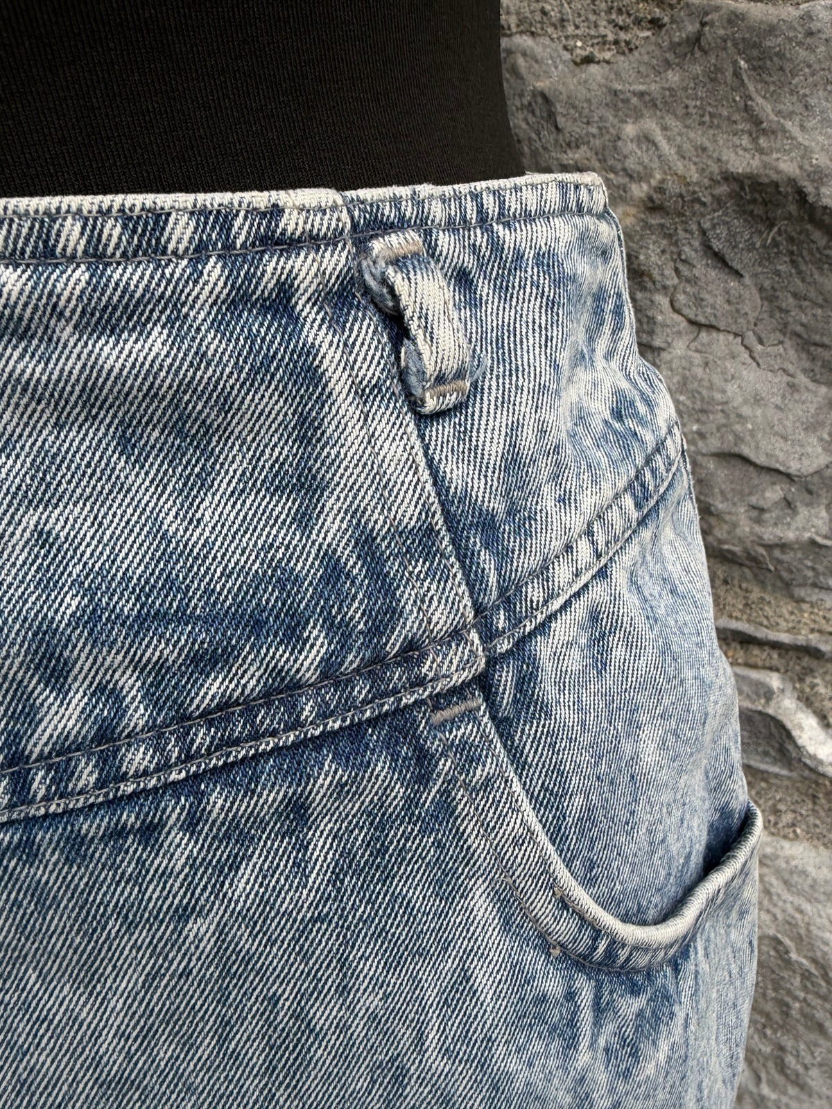 80s denim pencil skirt uk 8