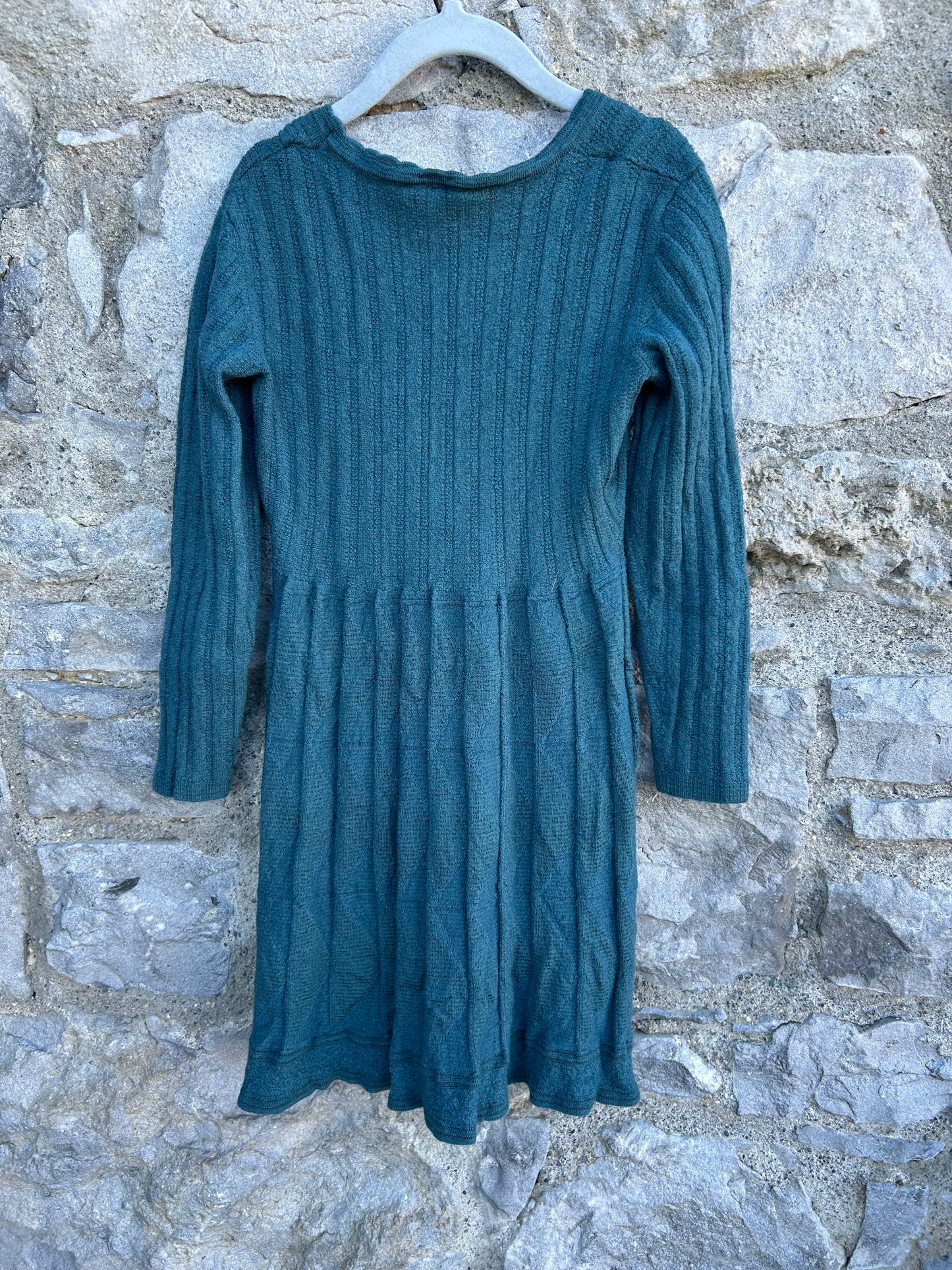 Bottle Green knitted dress  6y (116cm)