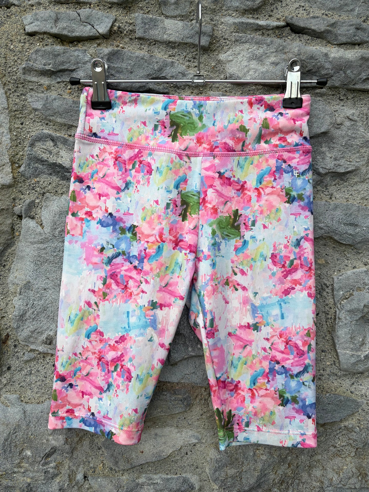 Pink floral biker shorts  7-8y (122-128cm)