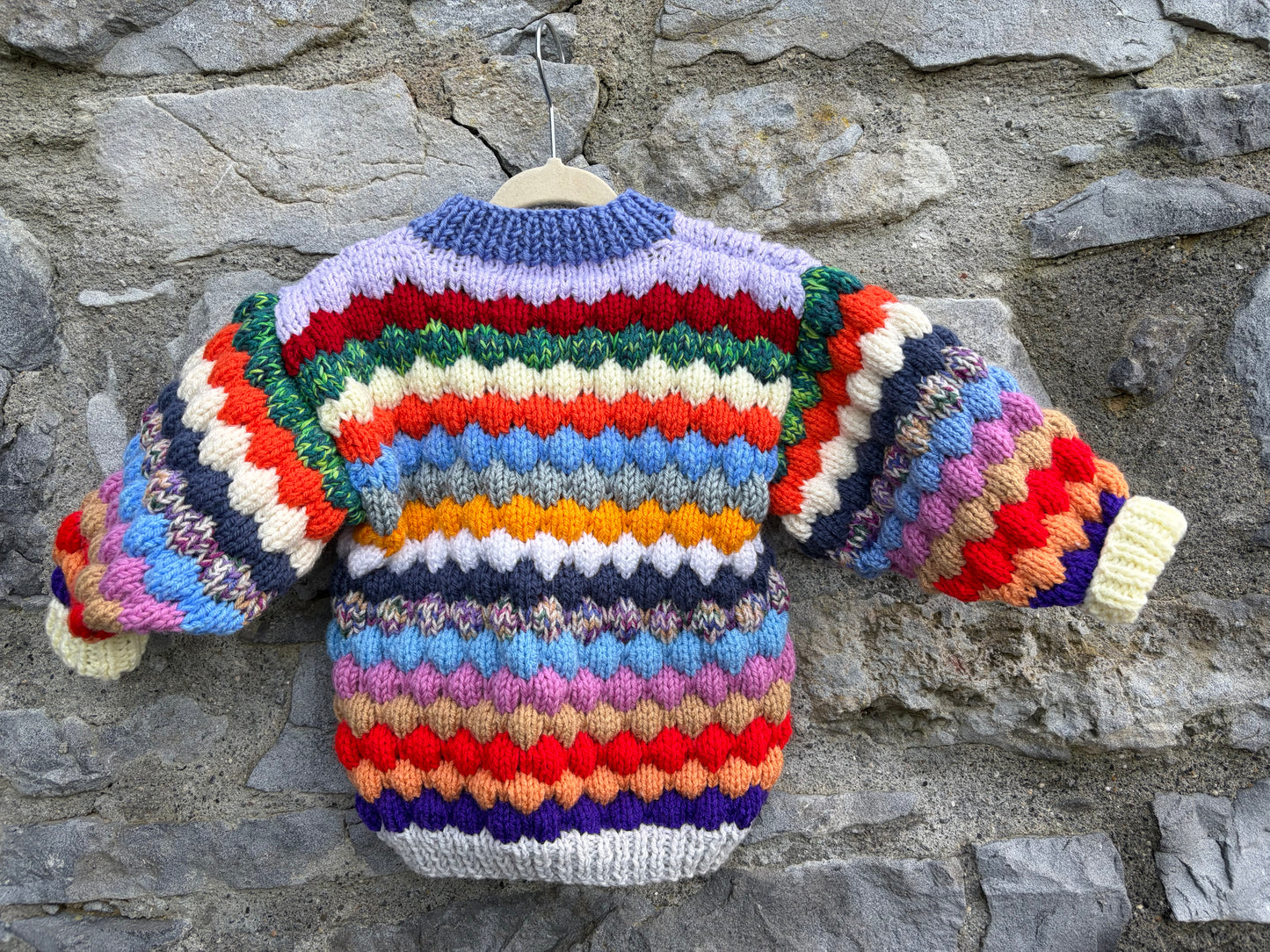 Rainbow bubble knit cardigan  2-3y (92-98cm)