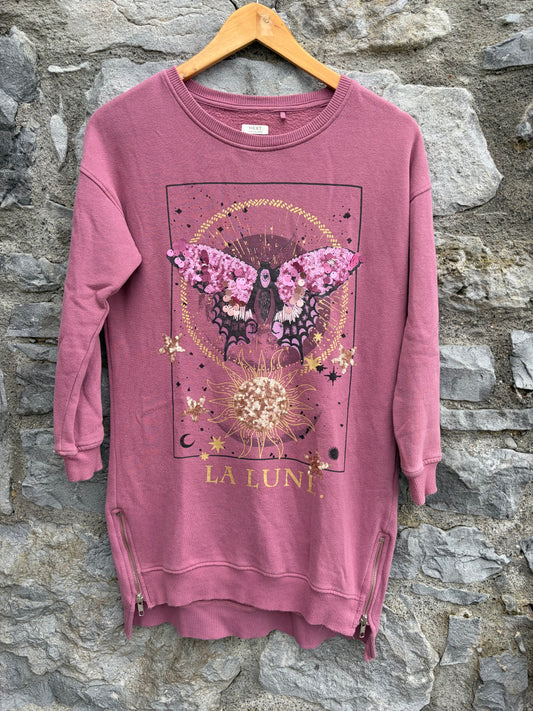Sequin butterfly sweat dress 10y (140cm)
