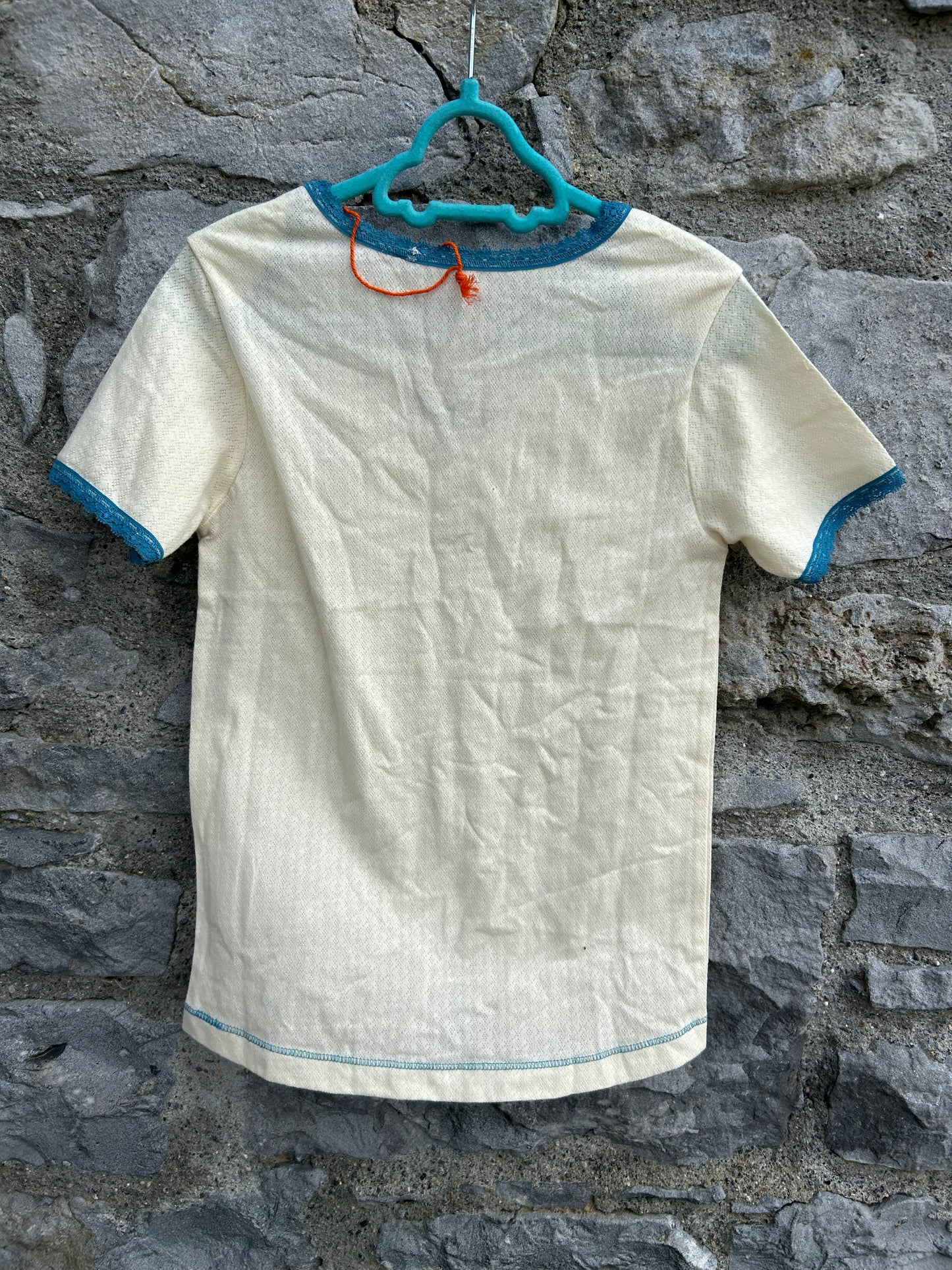 White pointelle T-shirt  8y (128cm)