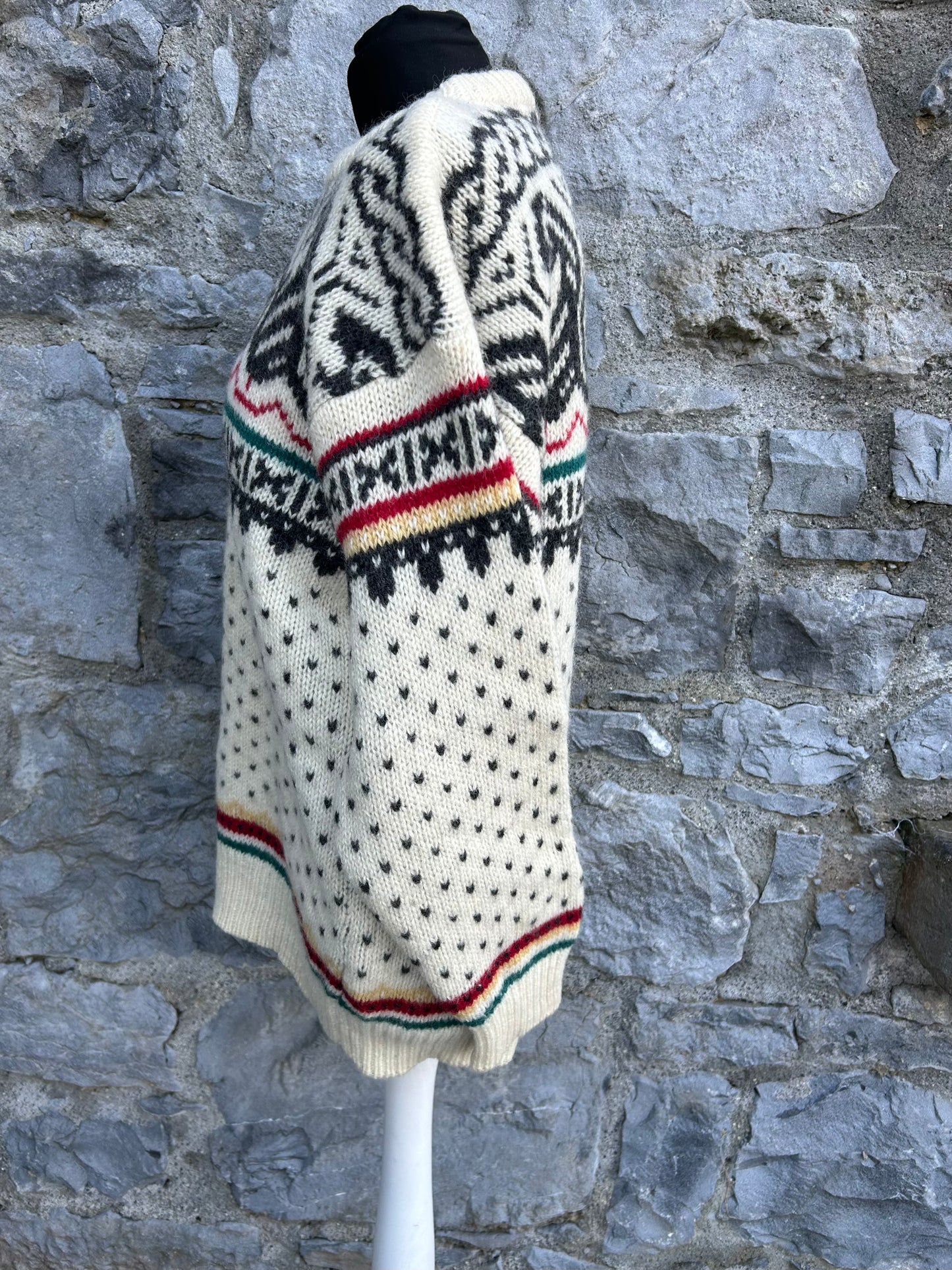 80s Sportique Cubus Norwegian Fair Isle woolly jumper uk 10