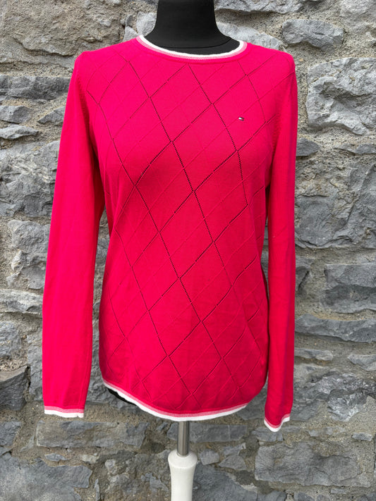 TH Pink argyle pattern jumper uk 8-10