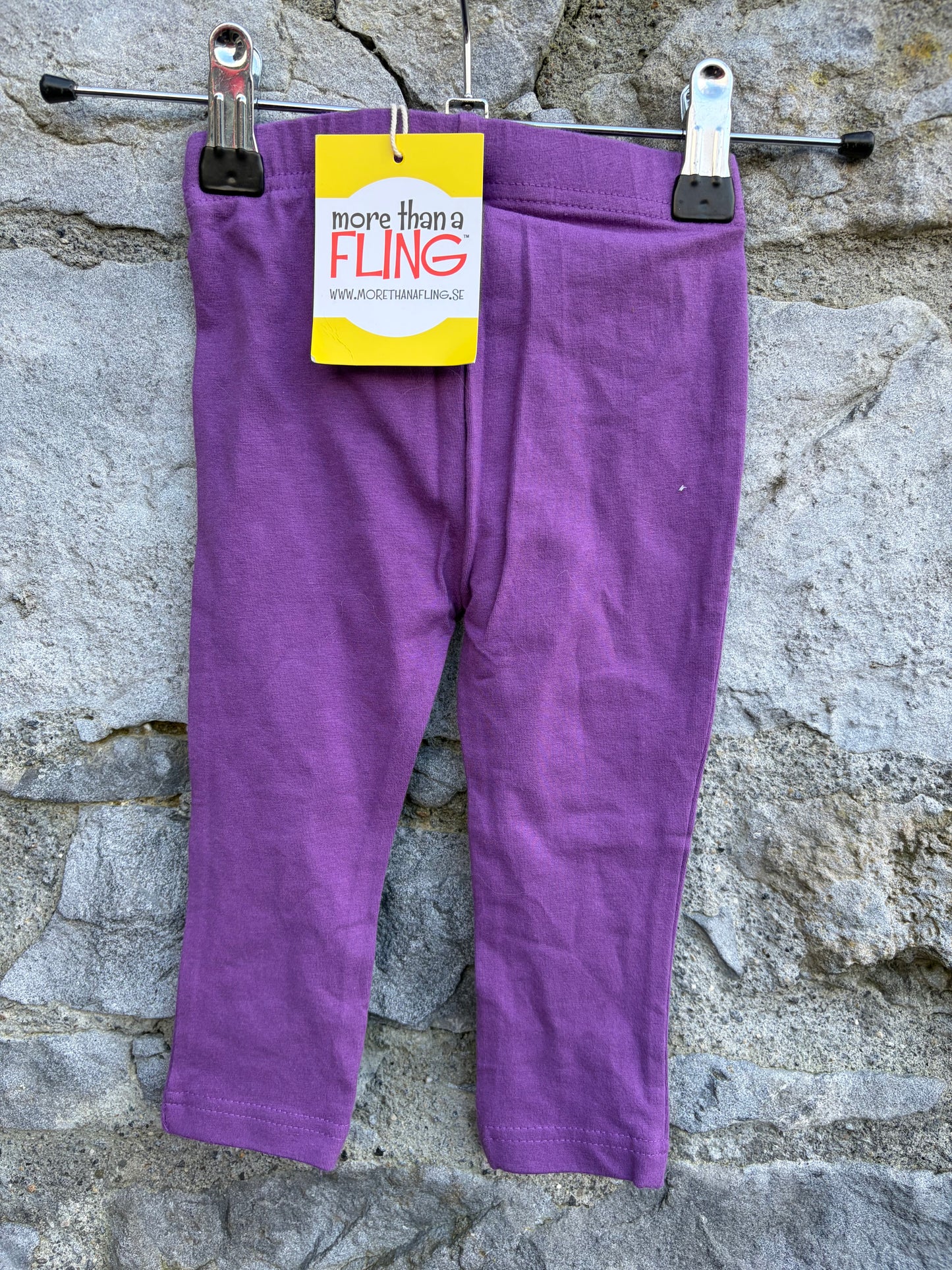Purple leggings  3-6m (62-68cm)