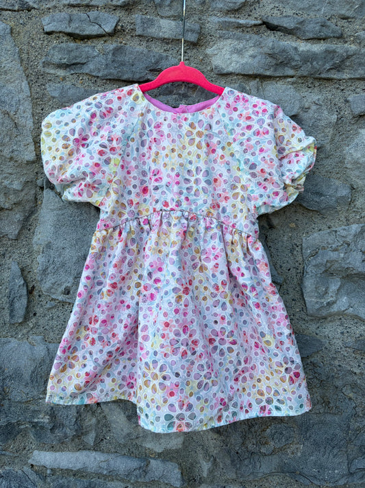 Floral print& puffed sleeves dress  12-18m (80-86cm)