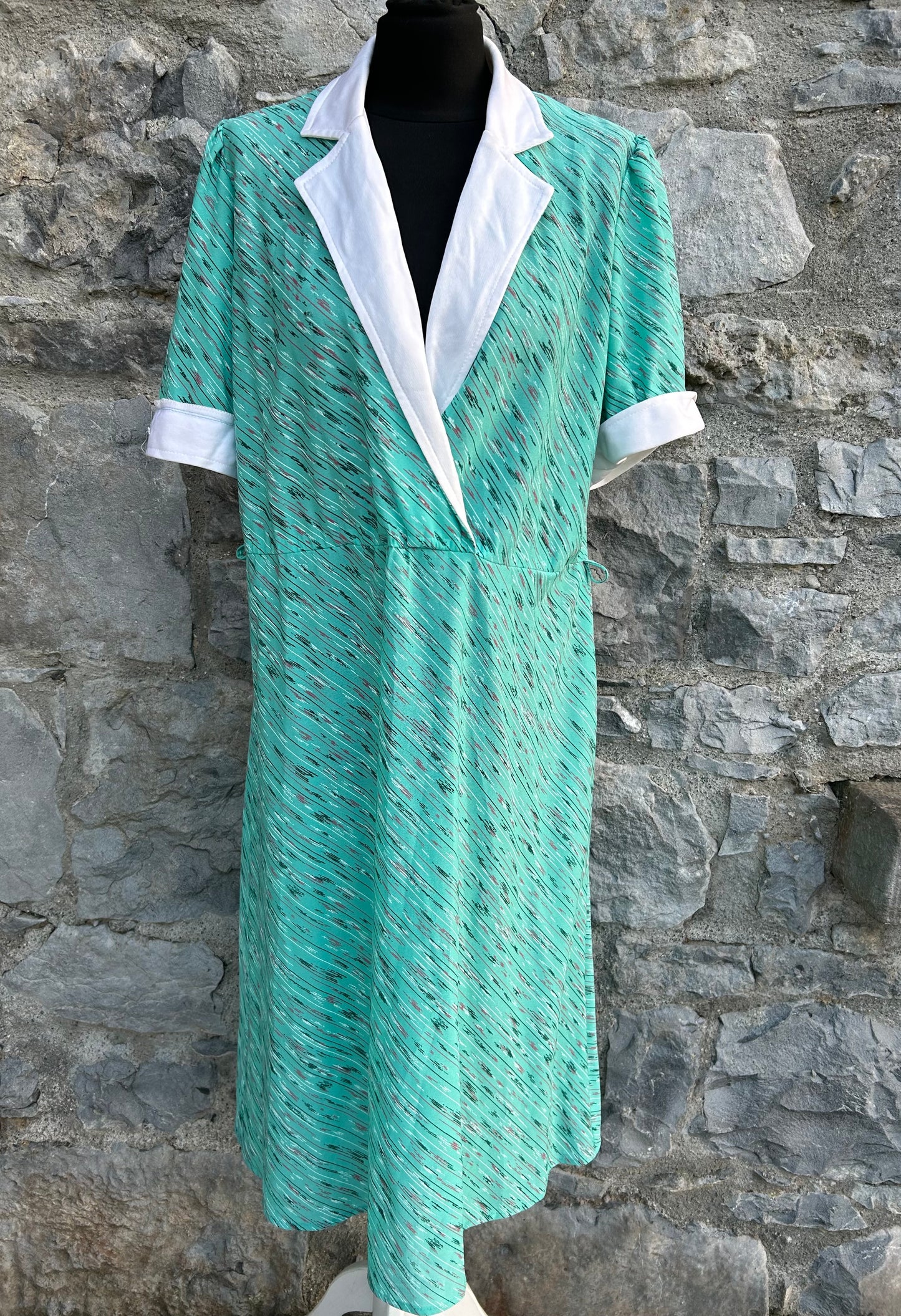 80s green dress uk 12-14