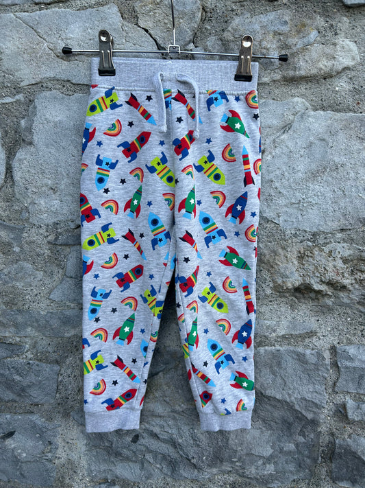 Rockets&Rainbows grey sweat pants  2-3y (92-98cm)