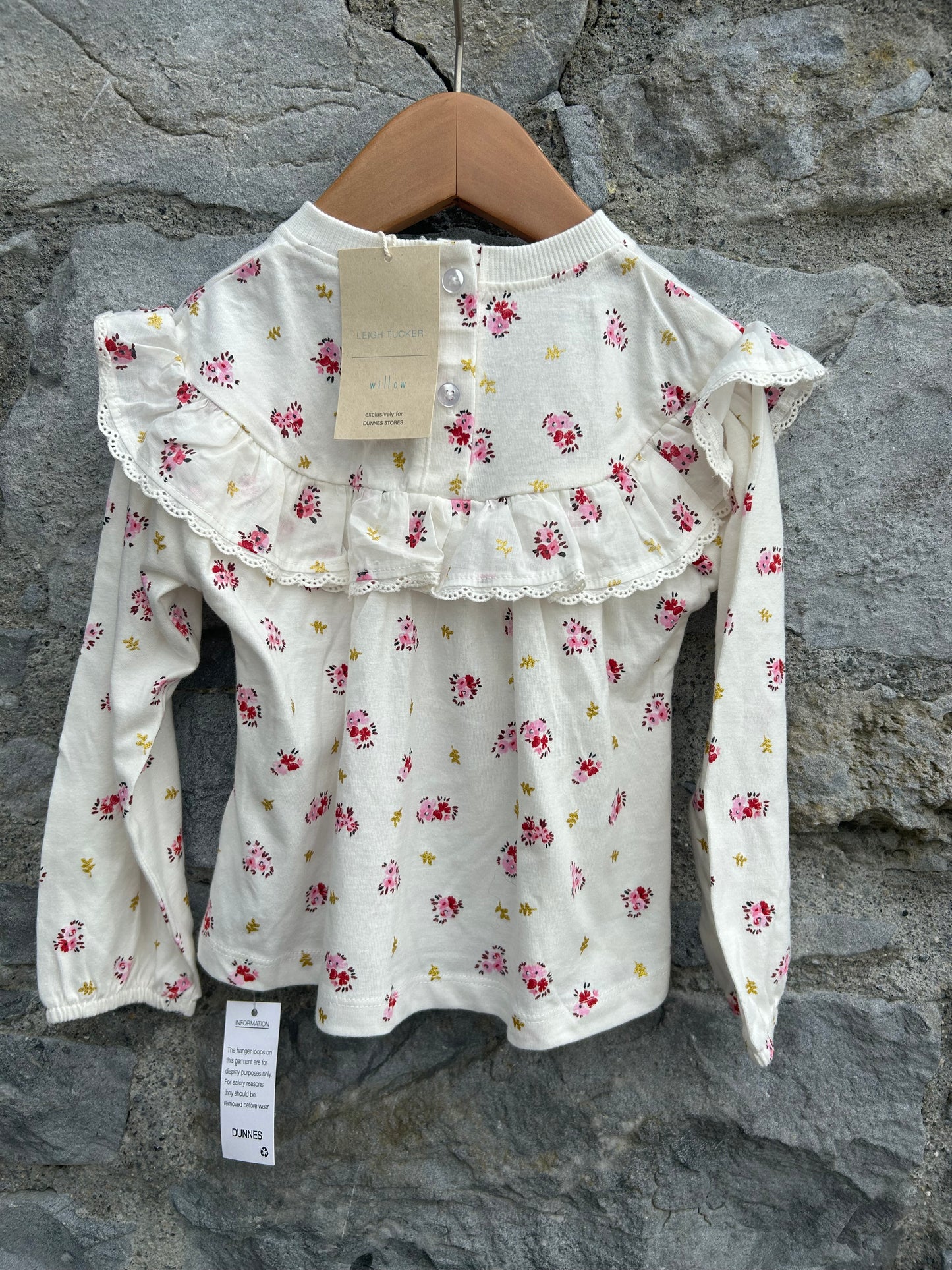 Floral ruffle top 18-24m (86-92cm)