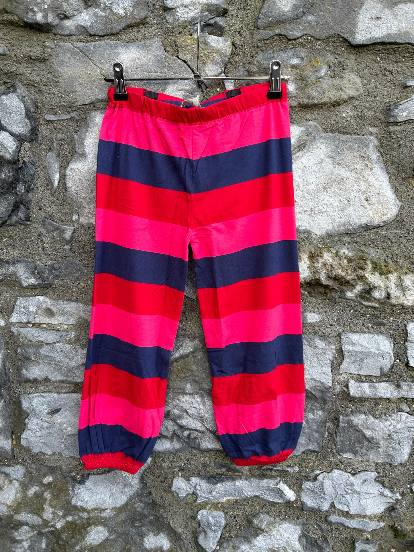 Pink stripes baggy pants   5-6y (110-116cm)