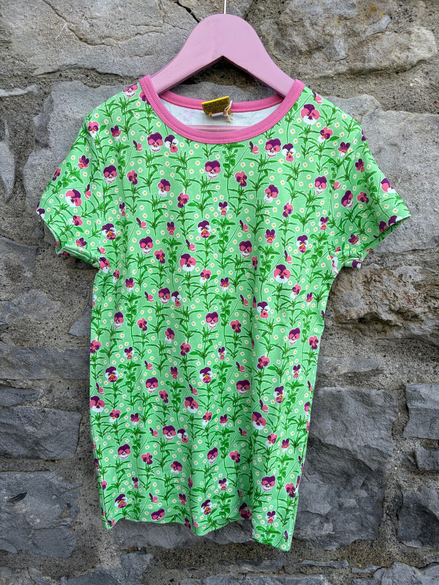 Green Viola Spring Bouquet T-shirt  8-9y (128-134cm)