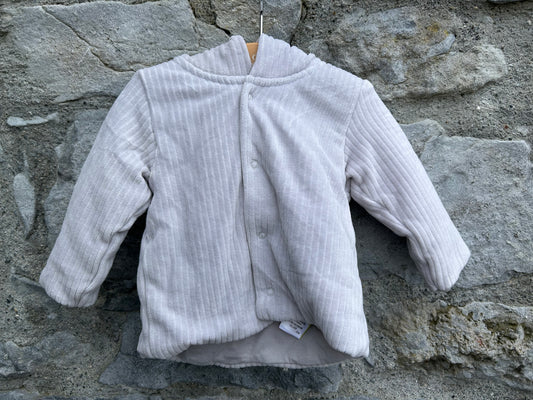 Beige ribbed velour jacket  0-3m (56-62cm)