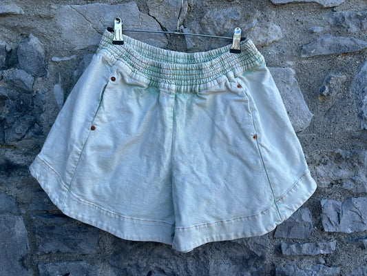 90s pale green denim shorts uk 10-12